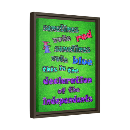 declaration of the independents - framed canvas art (green turf)