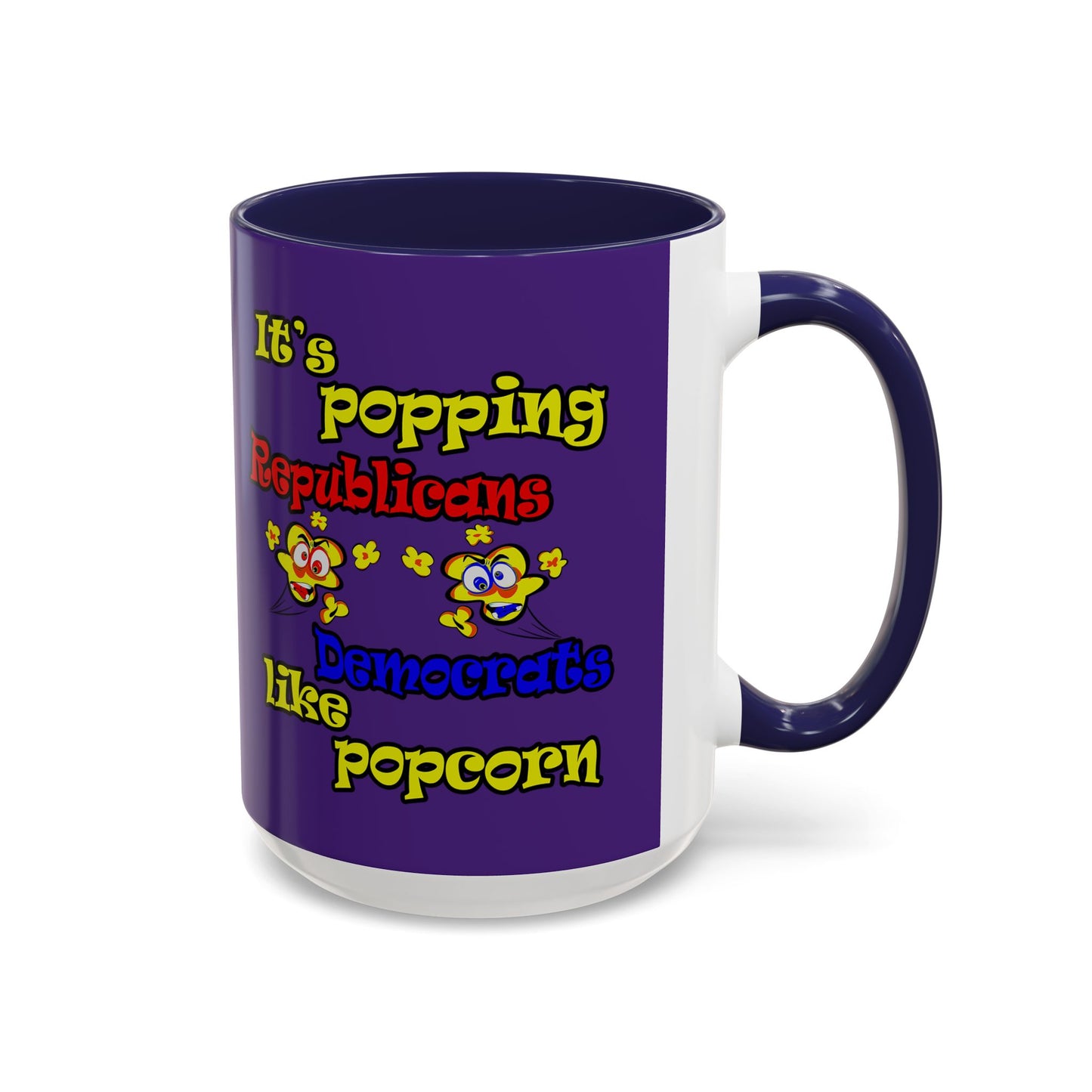 popping like popcorn - Accent Mug (purple)