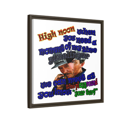 high noon - framed canvas art (white)
