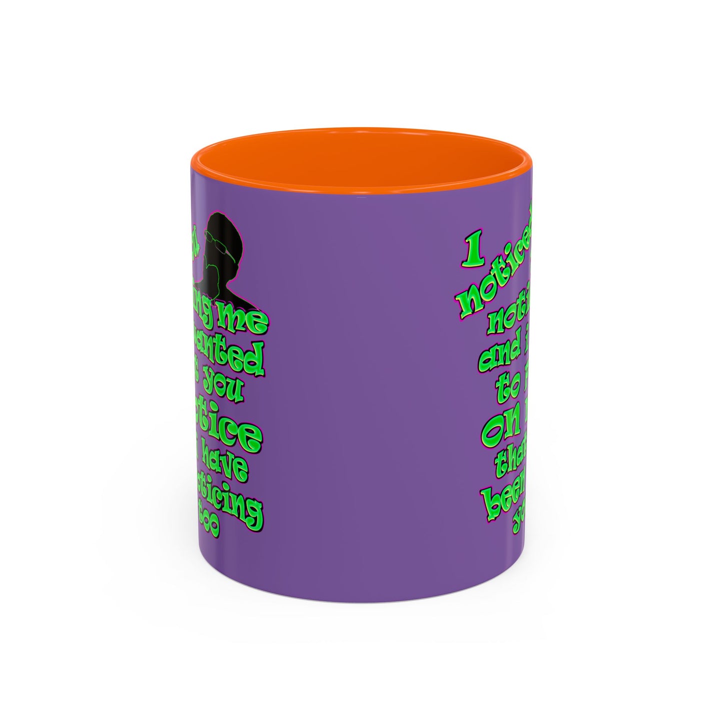 noticed you noticing - Accent Mug (light purple)