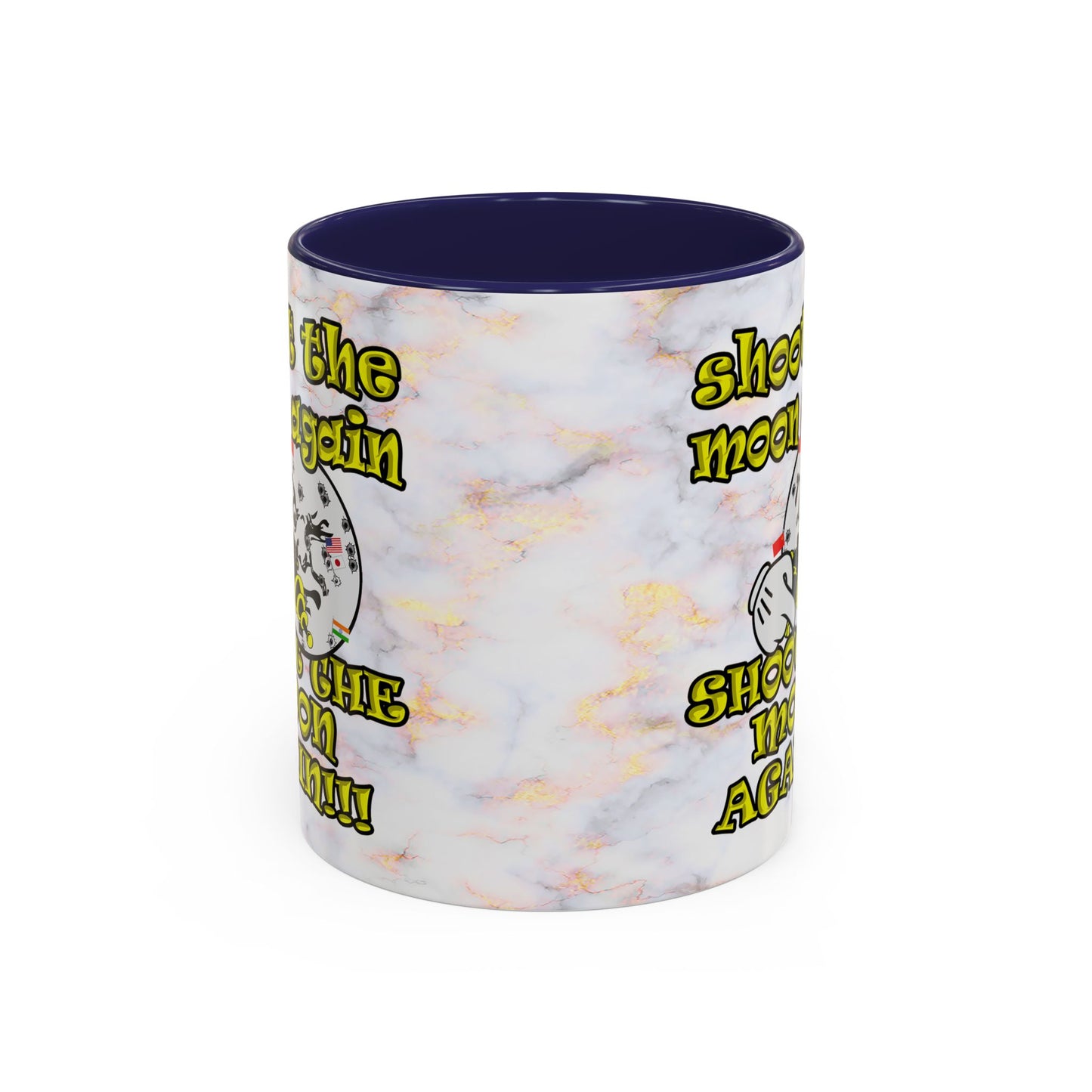 shoot the moon again - Accent Mug (white marble)