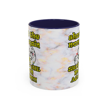 shoot the moon again - Accent Mug (white marble)