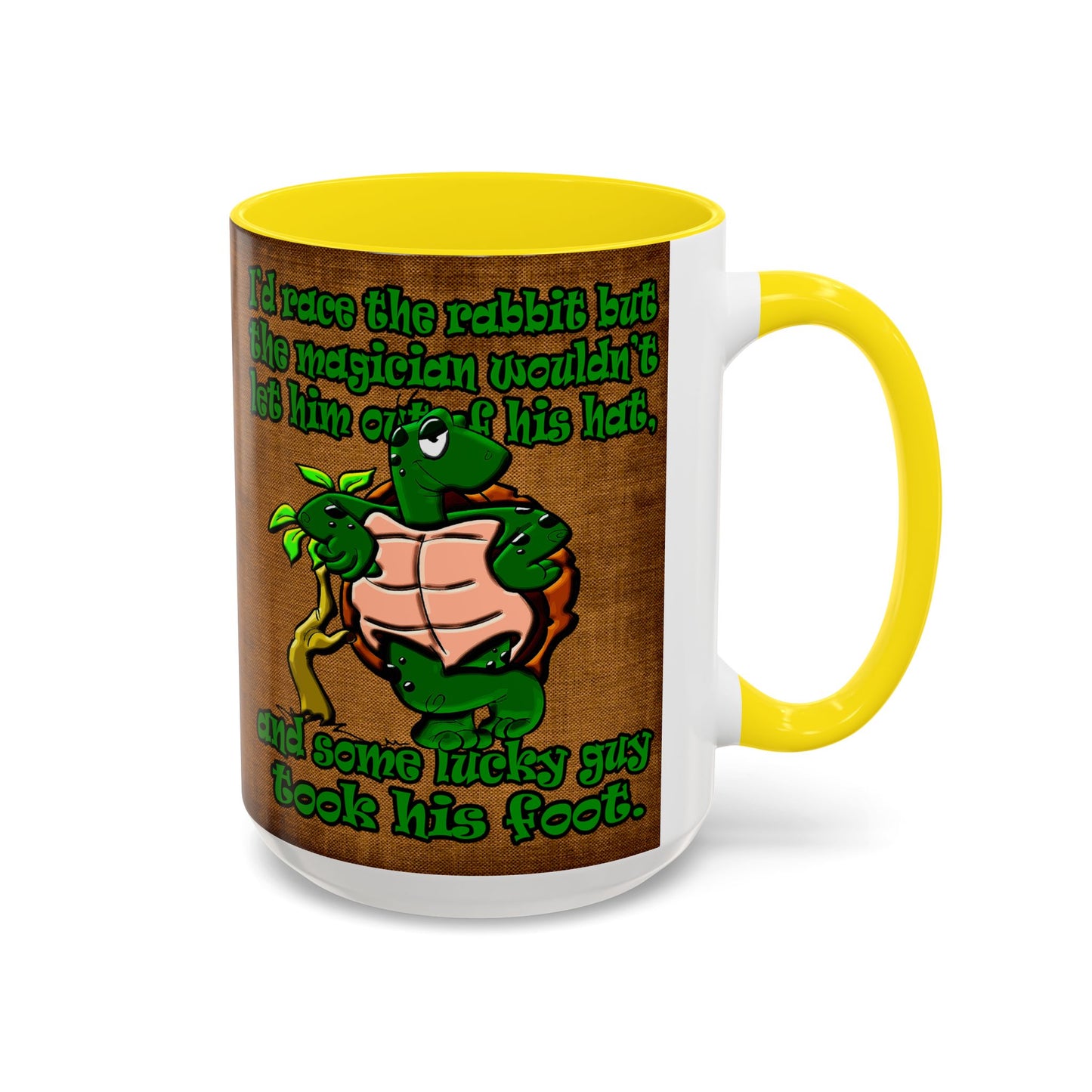 turtle race - Accent Mug (brown papyrus)