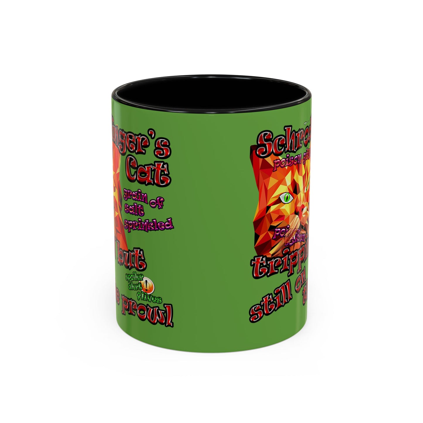 schrodinger's cat - Accent Mug (green)