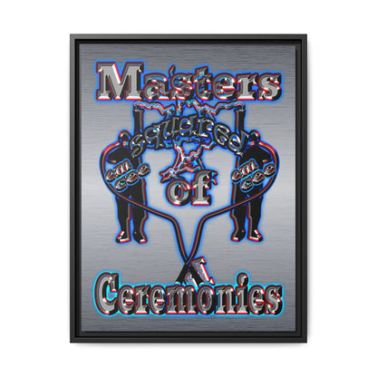em cee squared - framed canvas art (brushed nickel)