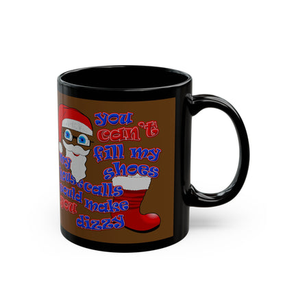 santa's shoes - Black Mug (brown)