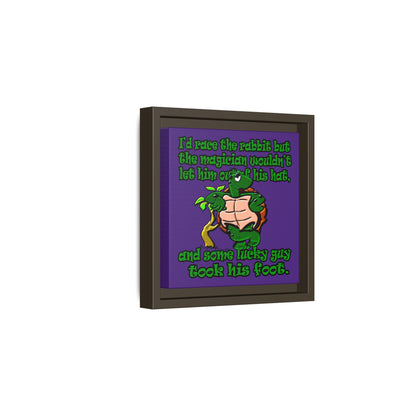 turtle race - framed canvas art (purple)