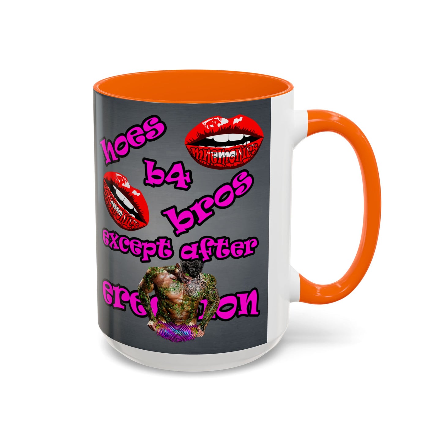 hoes b4 bros - Accent Mug (grey-light grey)
