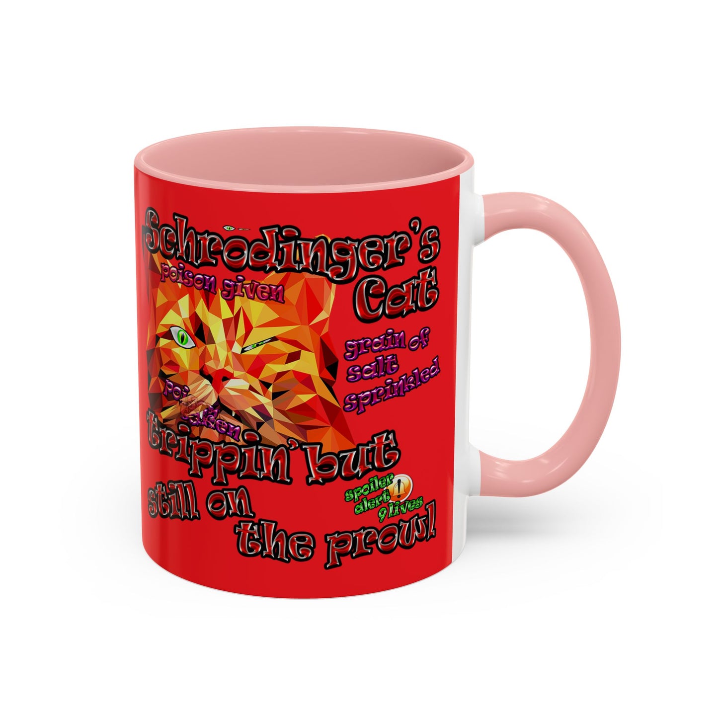 schrodinger's cat - Accent Mug (red)