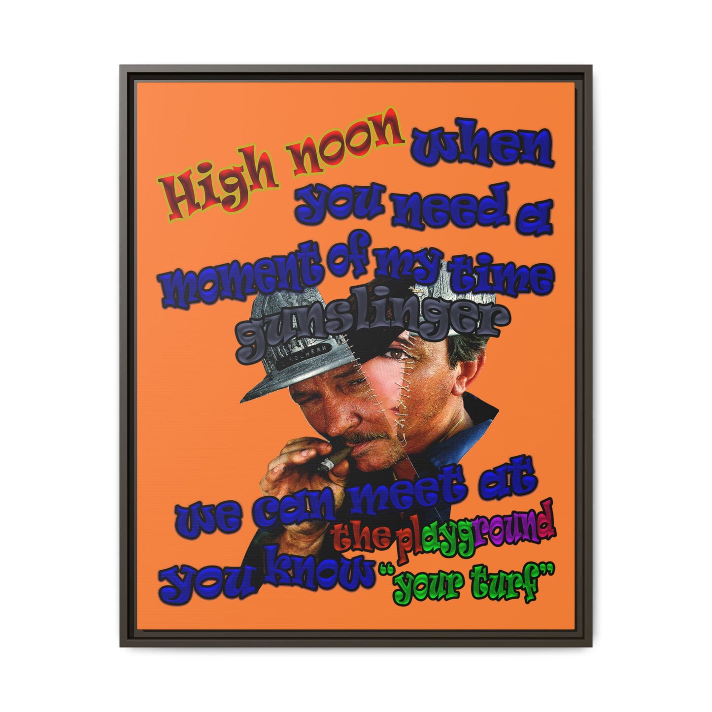 high noon - framed canvas art (crusta)