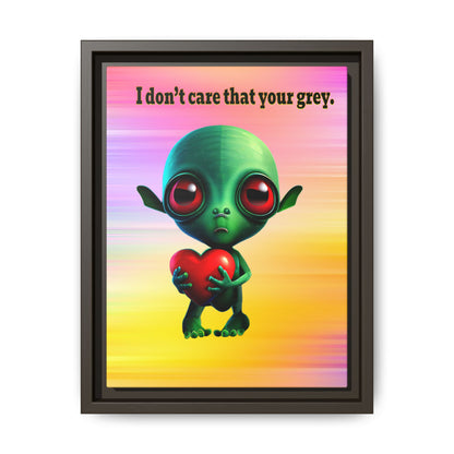 I don't care that your grey - framed canvas art (color blur)