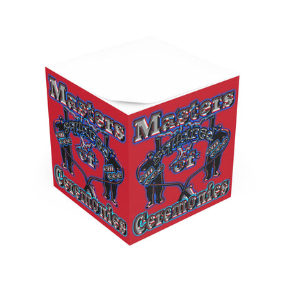 em cee squared - note cube (dark red)