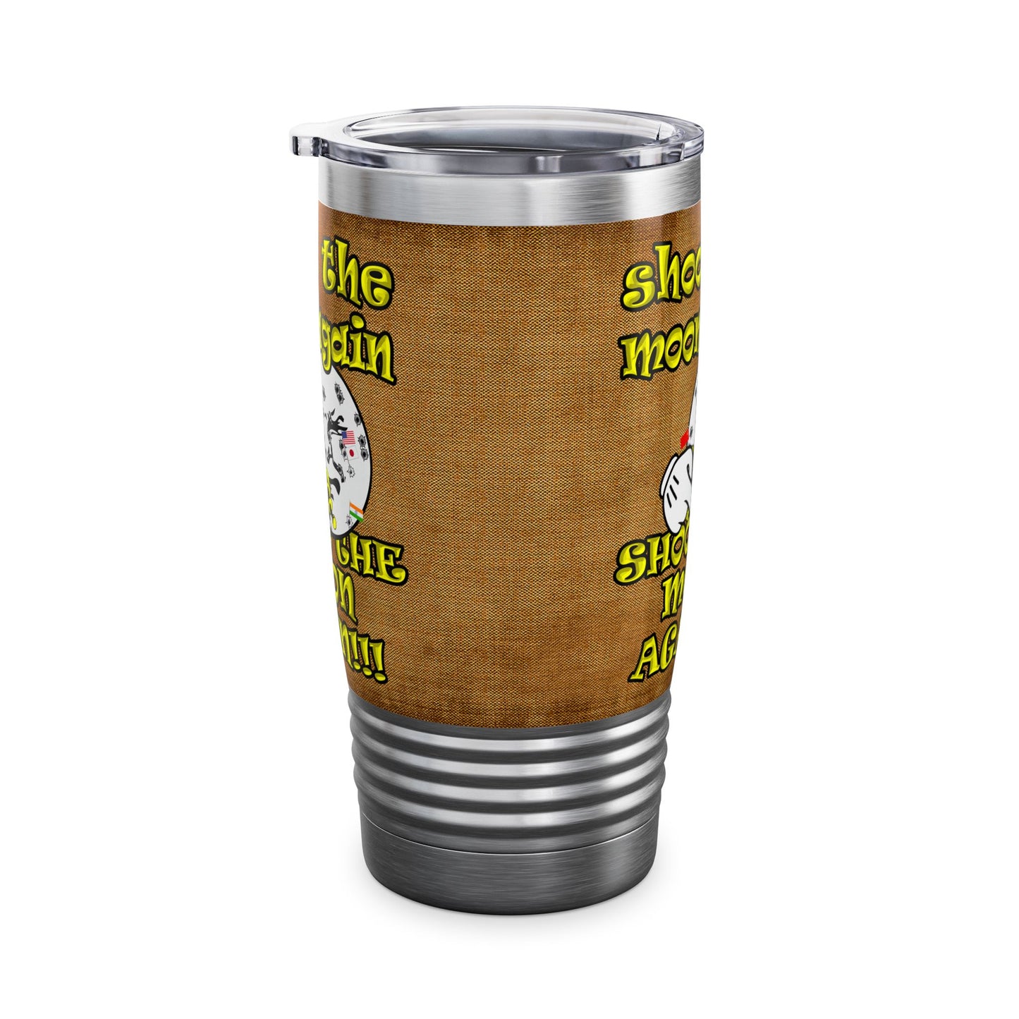 shoot the moon again - Ringneck Tumbler, 20oz (brown papyrus)