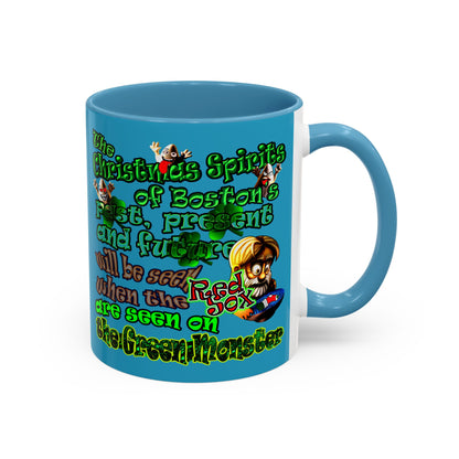 christmas spirits of boston - Accent Mug (turquoise)