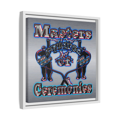 em cee squared - framed canvas art (brushed nickel)