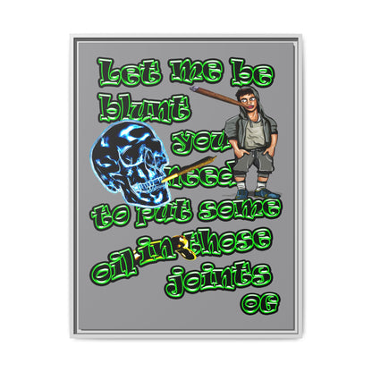 og - framed canvas art (grey)