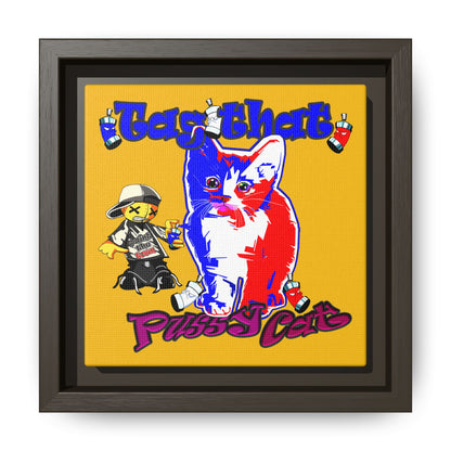 tag that - framed canvas art (yellow)