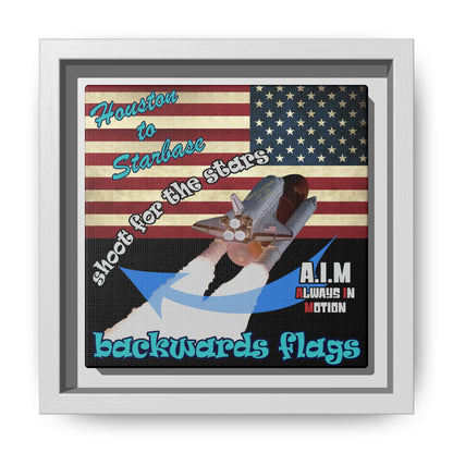shoot for the stars - framed canvas art (black)