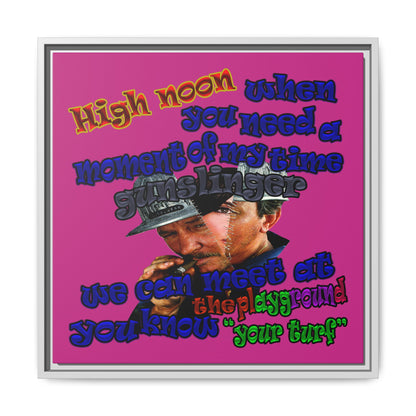 high noon - framed canvas art (pink)