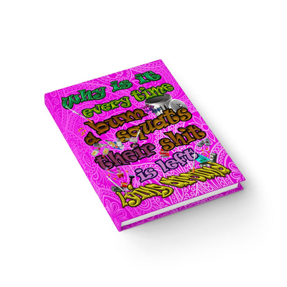 the bum's shit - journal-blank (pink swirl)