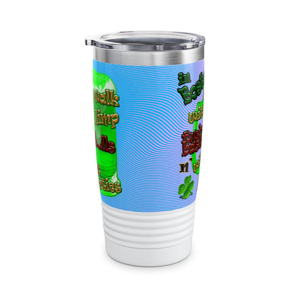 celtics logo - Ringneck Tumbler, 20oz (light blue-purple wave)