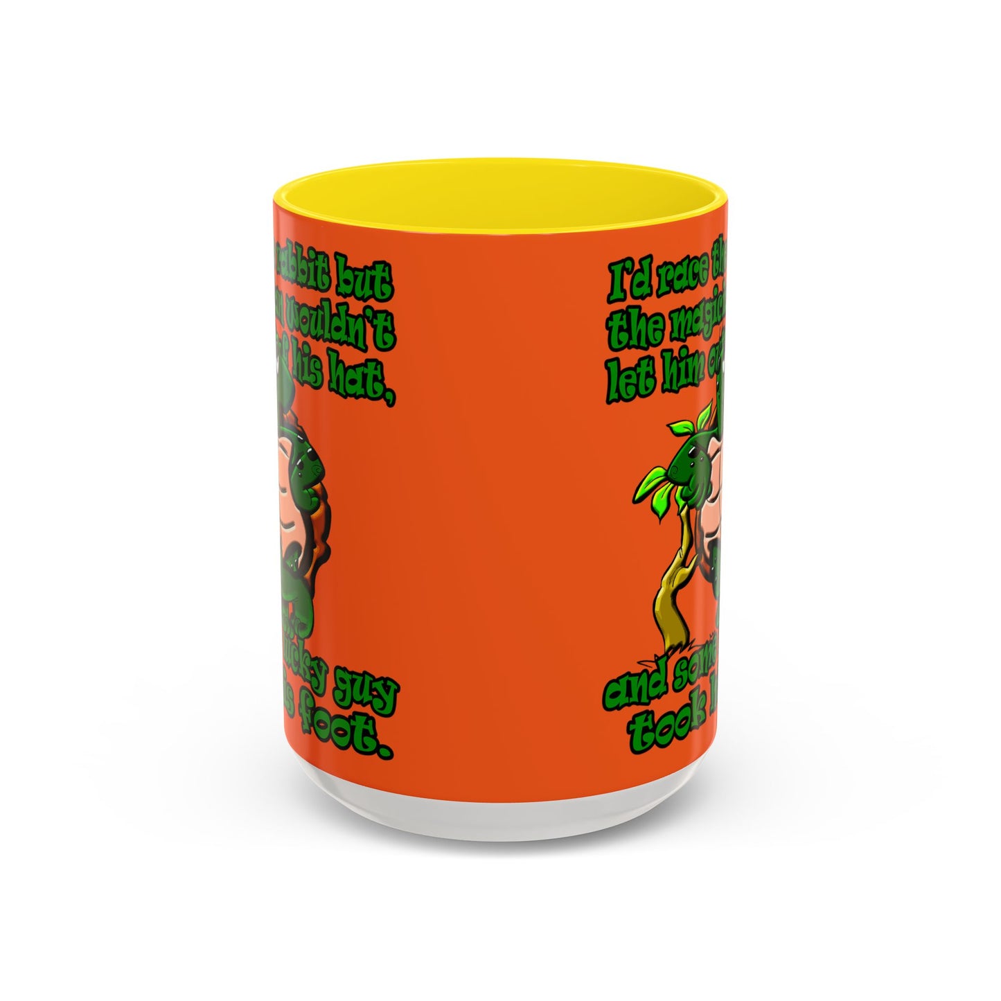 turtle race - Accent Mug (orange)