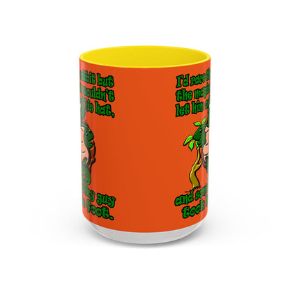 turtle race - Accent Mug (orange)