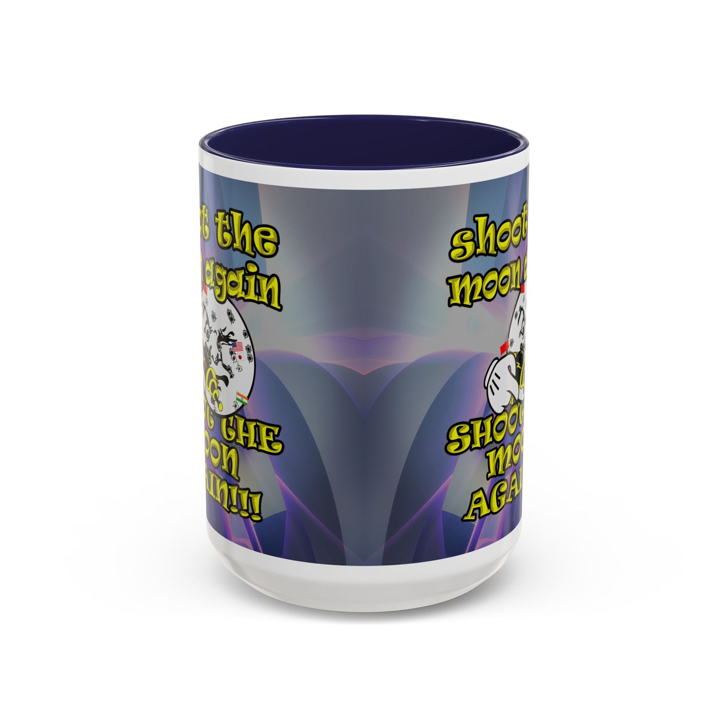 shoot the moon again - Accent Mug (grey-pink wave)