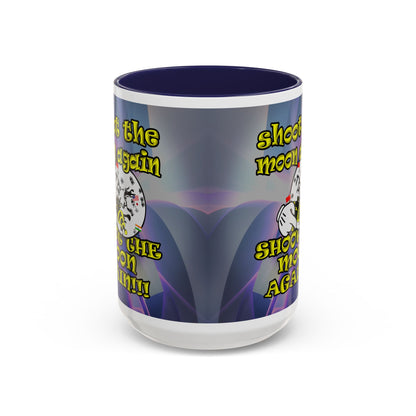 shoot the moon again - Accent Mug (grey-pink wave)