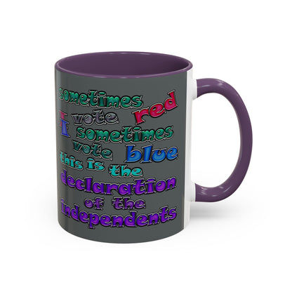 declaration of the independents - Accent Mug (dark grey)