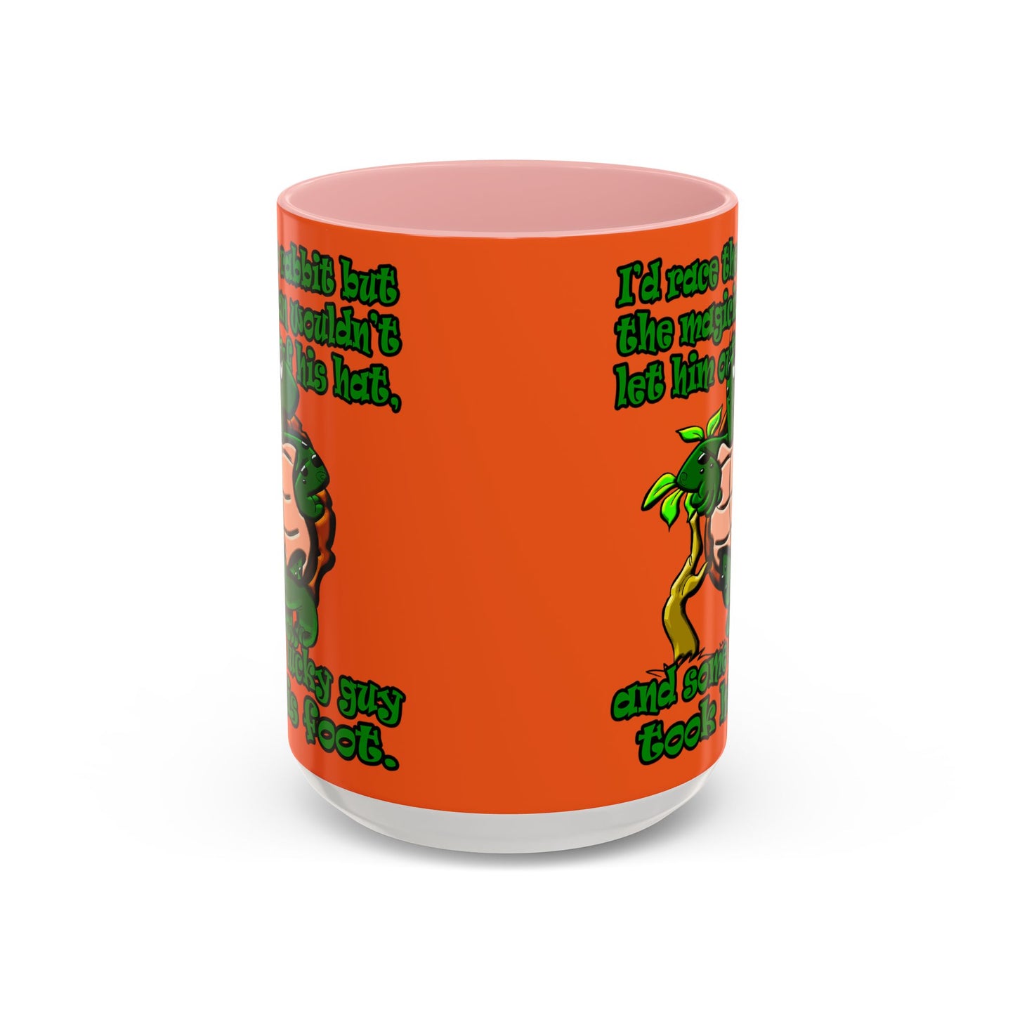 turtle race - Accent Mug (orange)