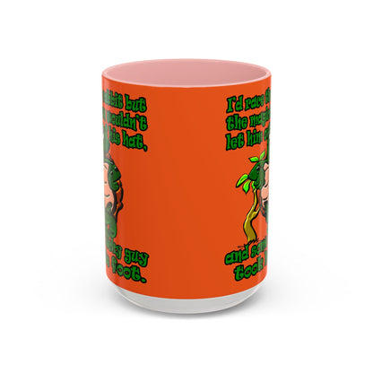 turtle race - Accent Mug (orange)