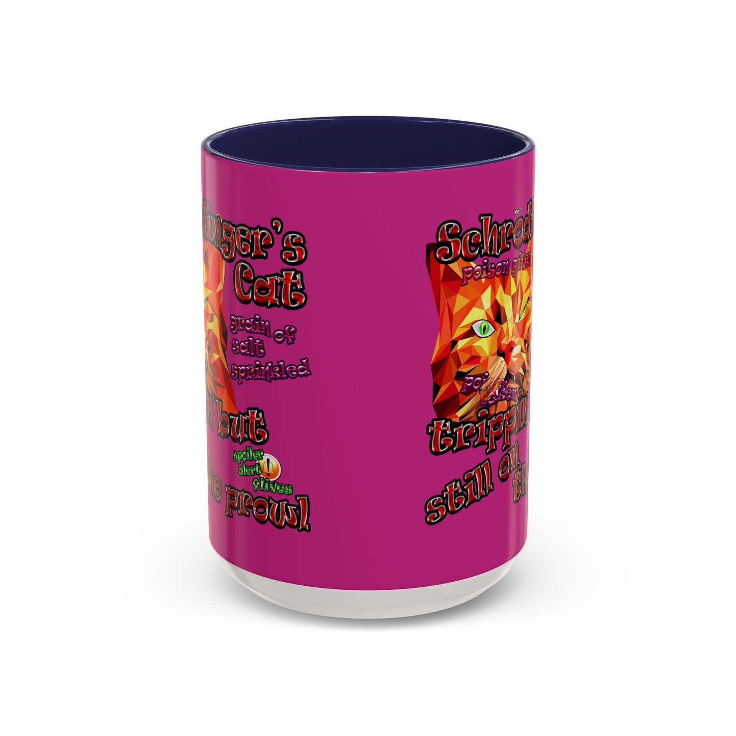 schrodinger's cat - Accent Mug (pink)