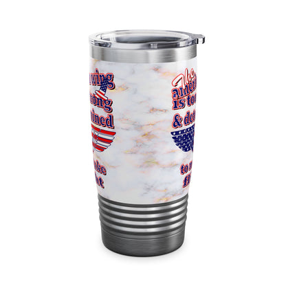 american wing - Ringneck Tumbler, 20oz (white marble)
