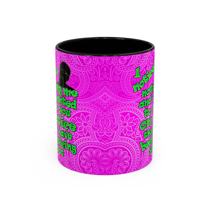 noticed you noticing - Accent Mug (pink swirl)