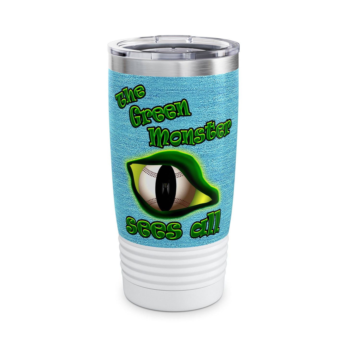 green monster - Ringneck Tumbler, 20oz (faded blue)