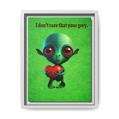 I don't care that your grey - framed canvas art (green turf)