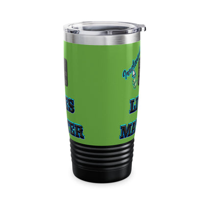 irrelevant - Ringneck Tumbler, 20oz (green)