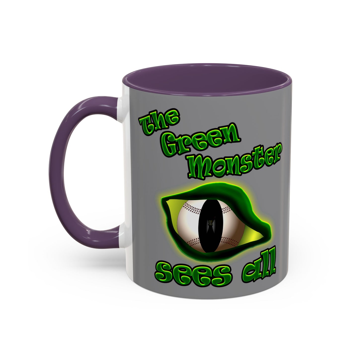 green monster - Accent Mug (grey)