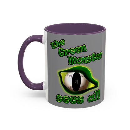 green monster - Accent Mug (grey)