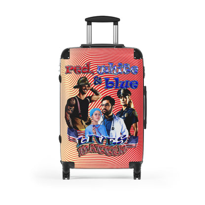 rw&b lives matter - Suitcase (yellow-orange wave)