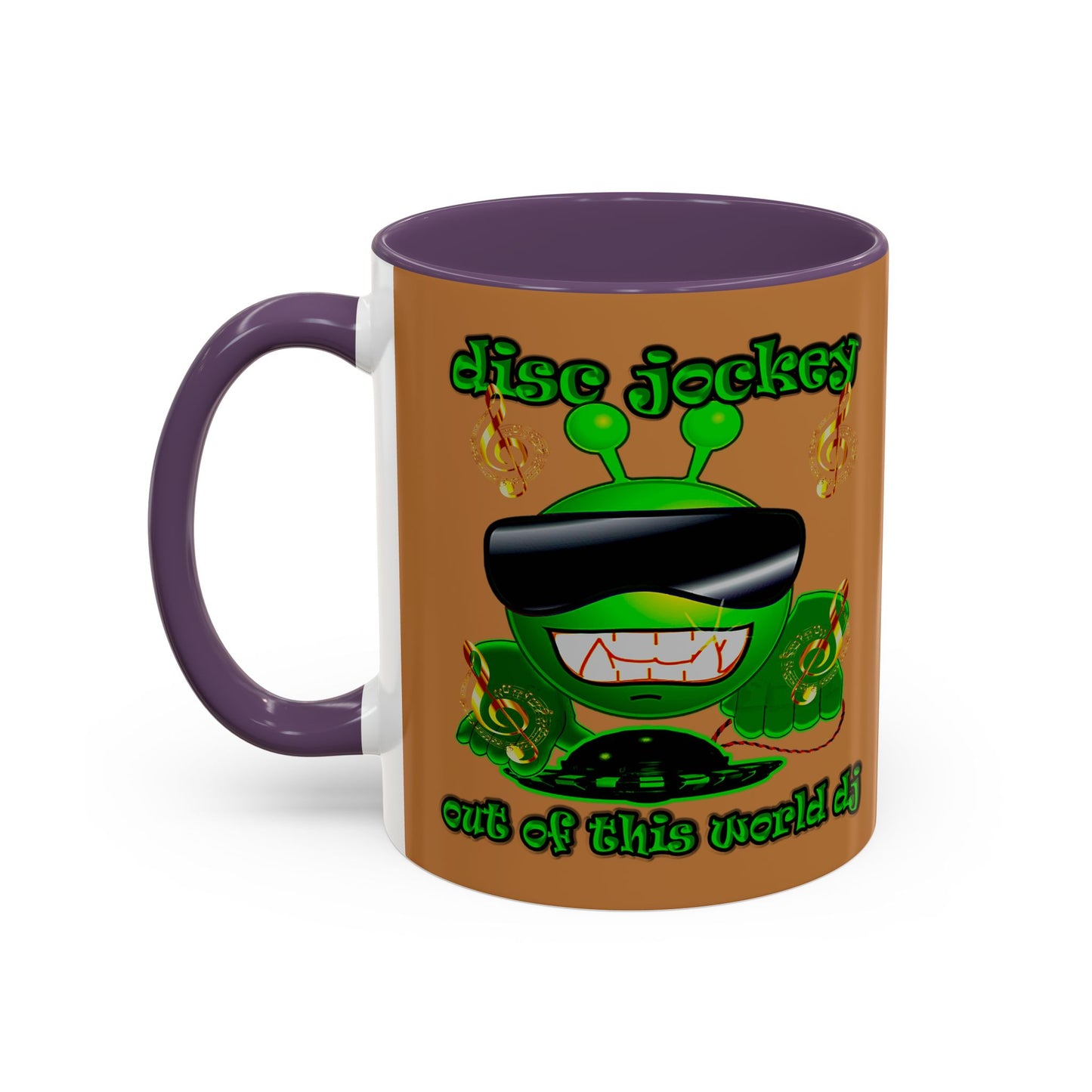 disc jockey - Accent Mug (light brown)