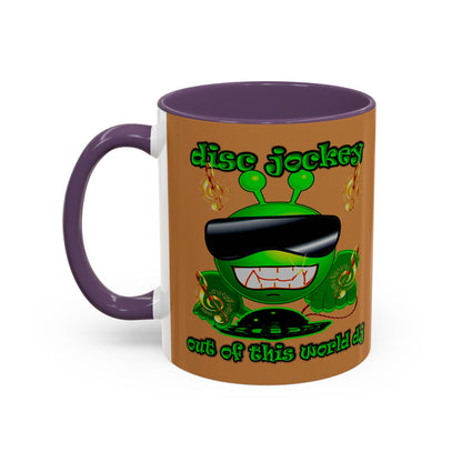 disc jockey - Accent Mug (light brown)