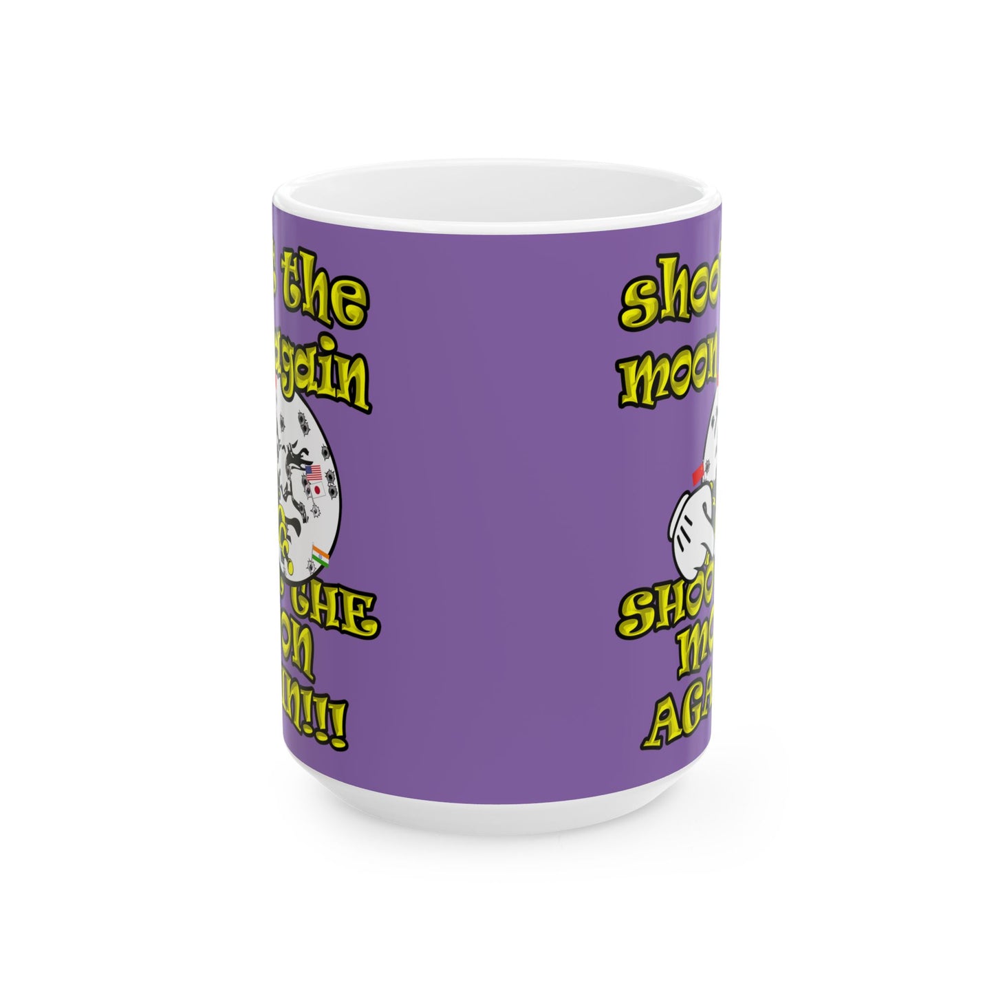 shoot the moon again - White Mug (light purple)