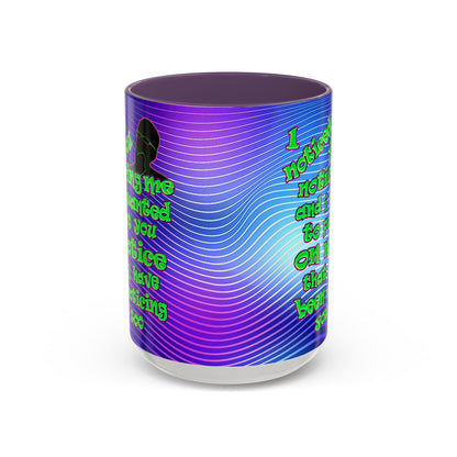 noticed you noticing - Accent Mug (purple wave)