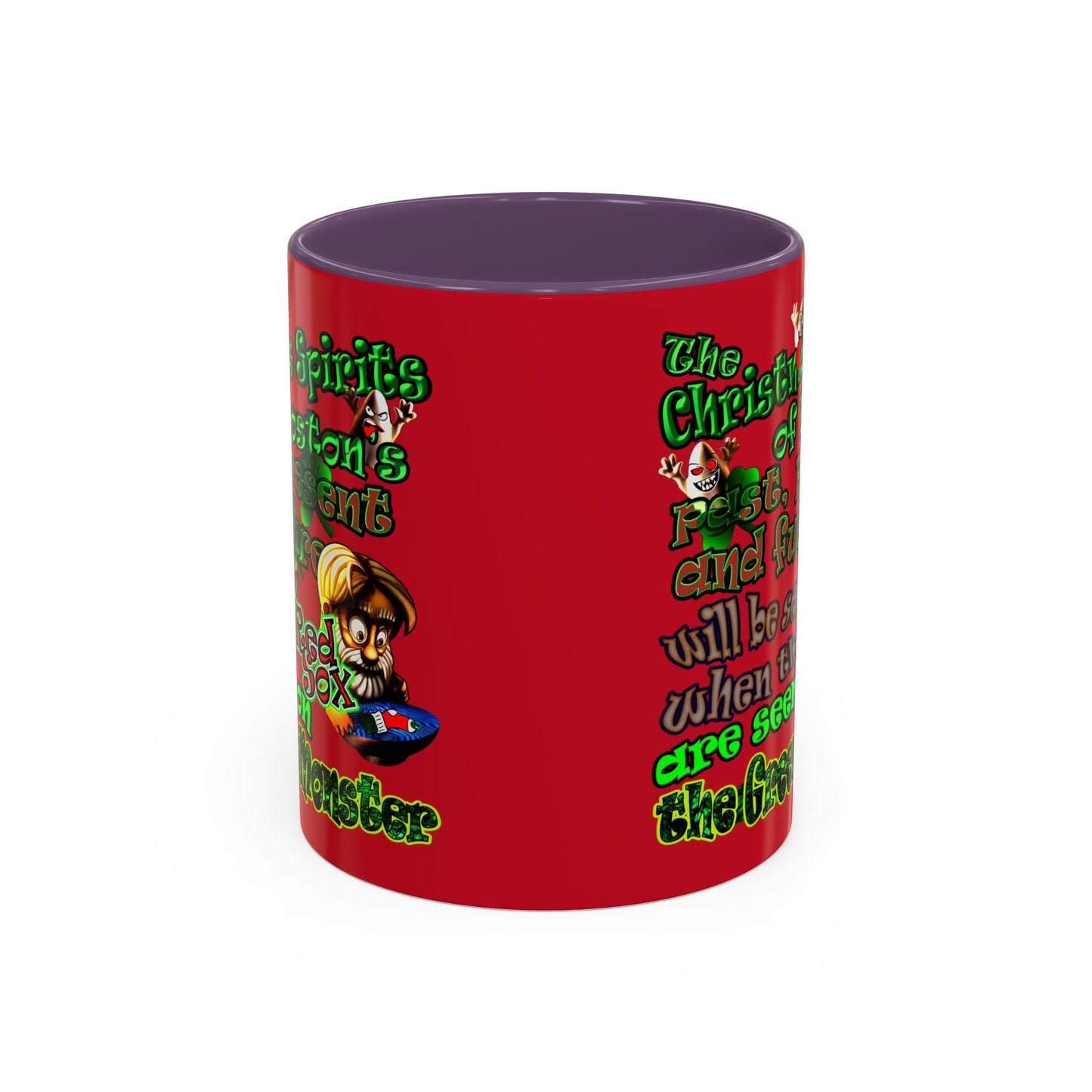 christmas spirits of boston - Accent Mug (dark red)