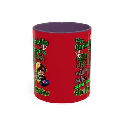 christmas spirits of boston - Accent Mug (dark red)