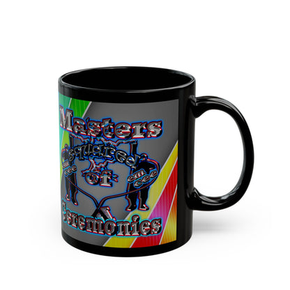 em cee squared - Black Mug (rainbow split)