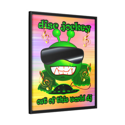 disc jockey - framed canvas art (color blur)
