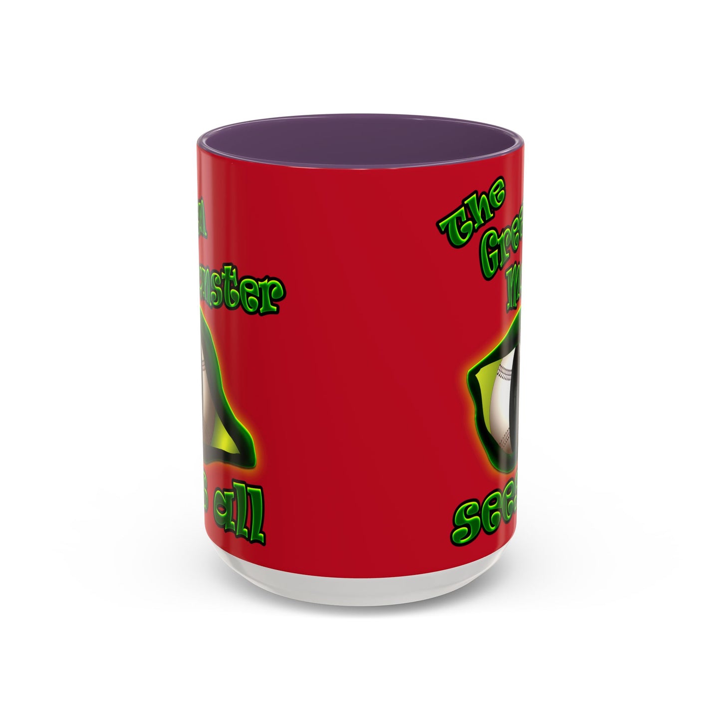 green monster - Accent Mug (dark red)